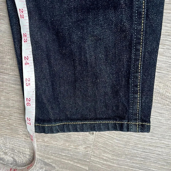 NEW Amo Womens Blue Mid Rise Bow Hem Straight Leg Ankle Jeans Size 27 - Picture 14 of 14